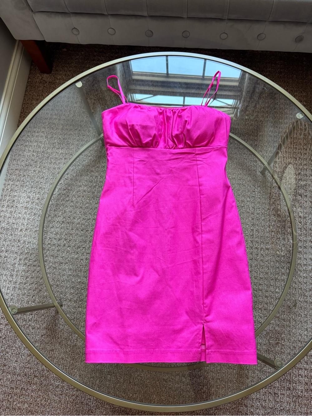 Emerald Sundae Bright Hot Pink Spaghetti Strap Dress